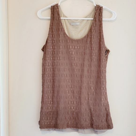 Taupe Top With Removable Rose Pin - Picture 2 of 12